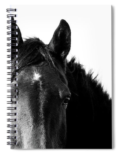 Starlight Black and White - Spiral Notebook