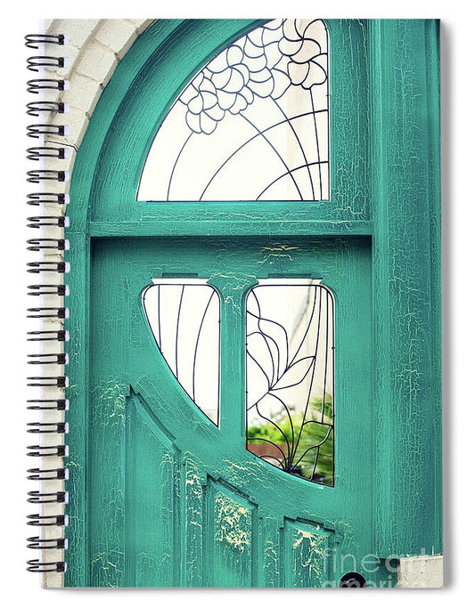 Teal Door - Spiral Notebook