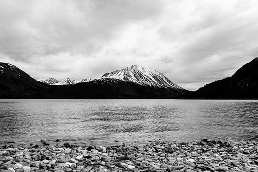 Tutshi Lake | Black and White Yukon Landscape Art