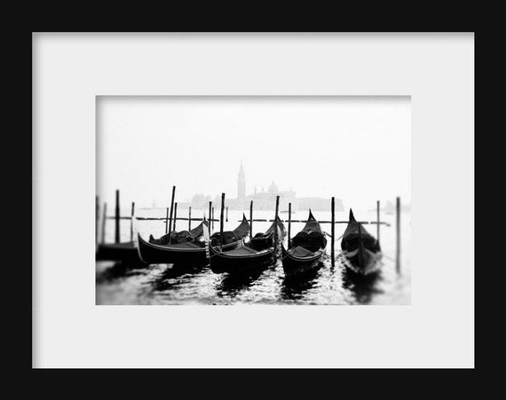 Black & White Gondolas | Venice, Italy