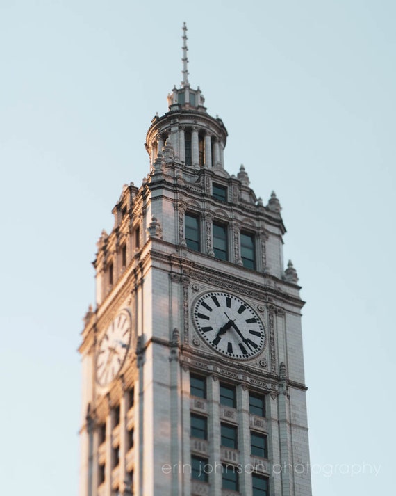 Wrigley Tower Clock | Chicago, Illinois Photography
