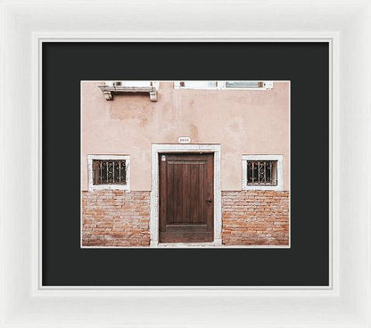 Venetian Door - Venice Italy Framed Print