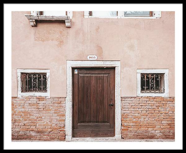Venetian Door - Venice Italy Framed Print