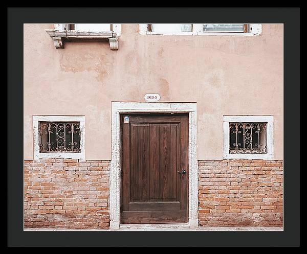 Venetian Door - Venice Italy Framed Print