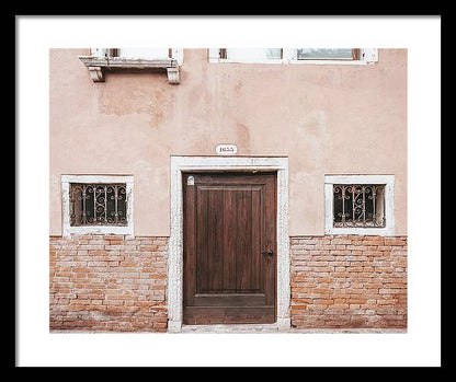 Venetian Door - Venice Italy Framed Print