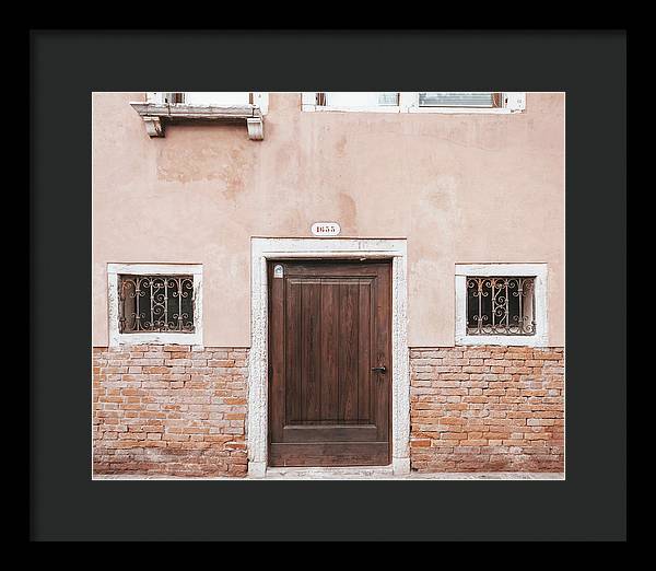 Venetian Door - Venice Italy Framed Print