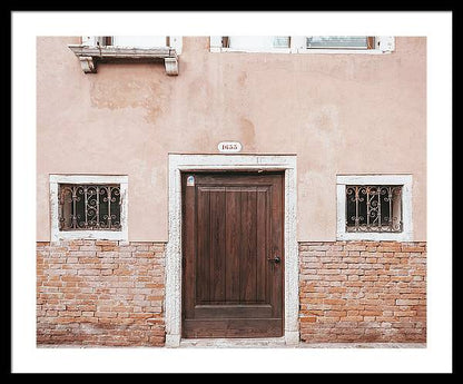 Venetian Door - Venice Italy Framed Print