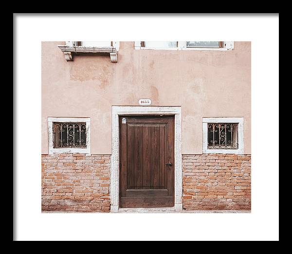 Venetian Door - Venice Italy Framed Print