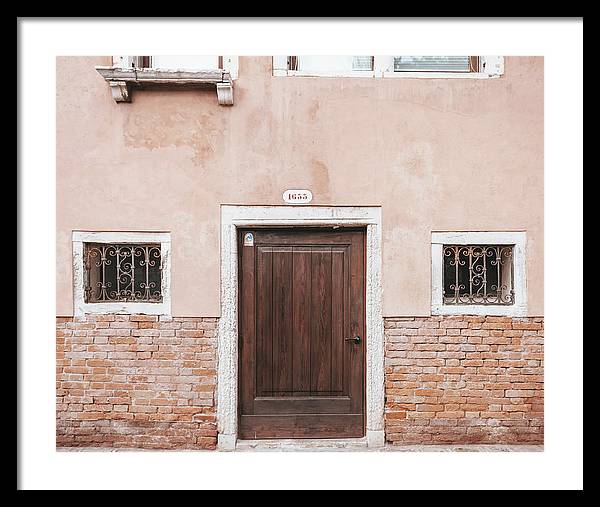 Venetian Door - Venice Italy Framed Print