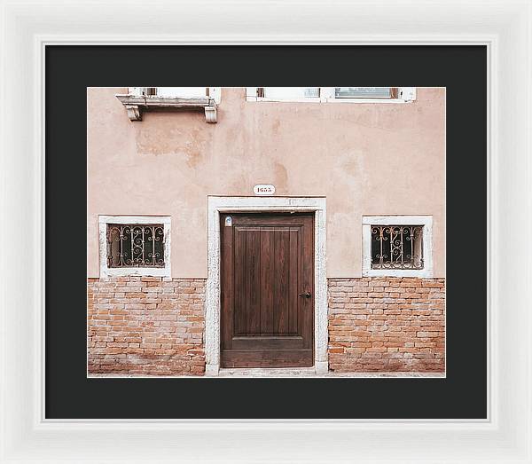 Venetian Door - Venice Italy Framed Print