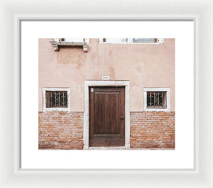 Venetian Door - Venice Italy Framed Print