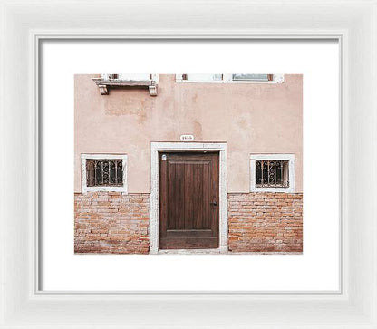 Venetian Door - Venice Italy Framed Print