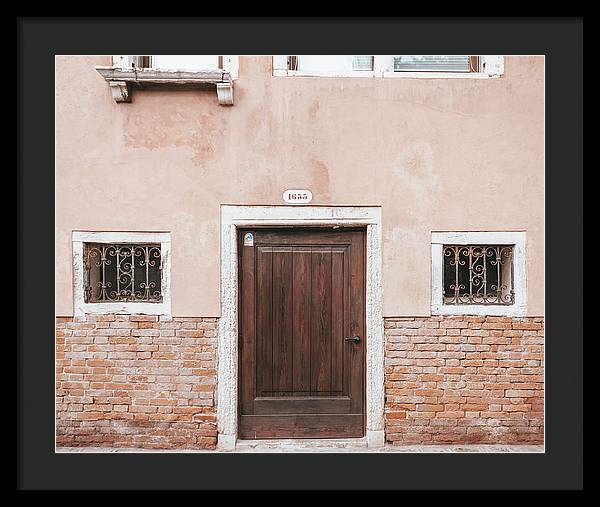 Venetian Door - Venice Italy Framed Print