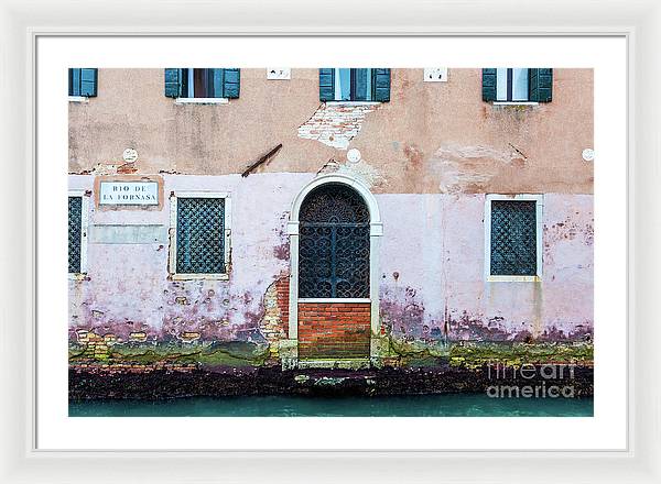 Arched Doorway - Venice Italy - Framed Print