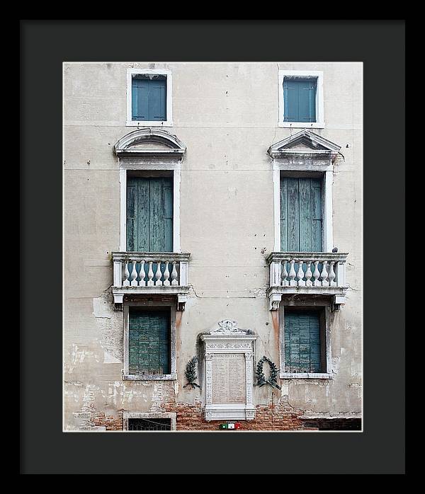 Balconies - Venice Italy - Framed Print
