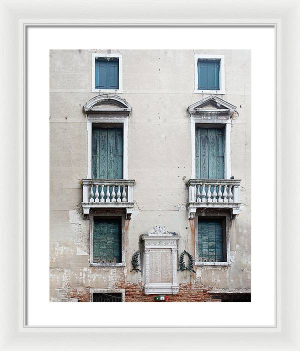 Balconies - Venice Italy - Framed Print