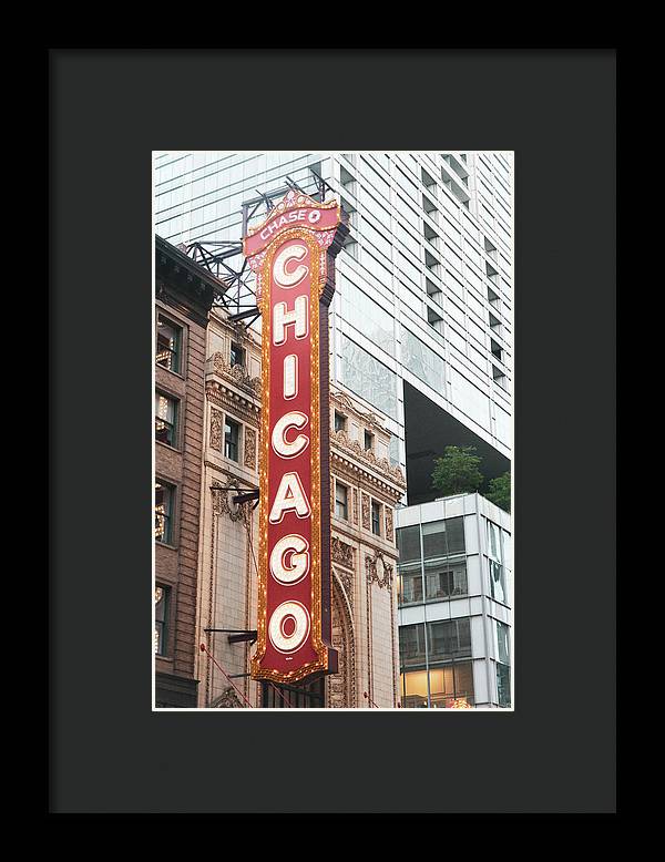 Chicago Theater Sign - Framed Print