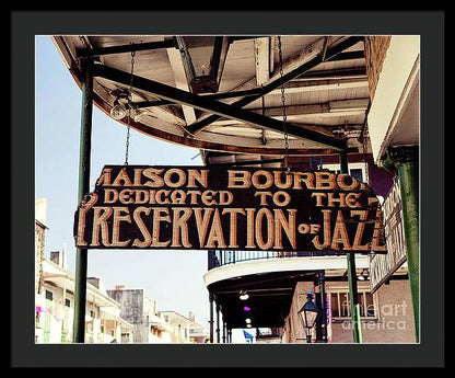 House of Bourbon New Orleans - Framed Print