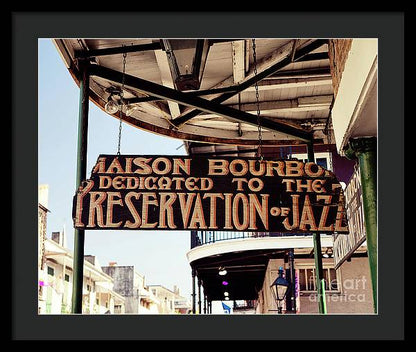 House of Bourbon New Orleans - Framed Print