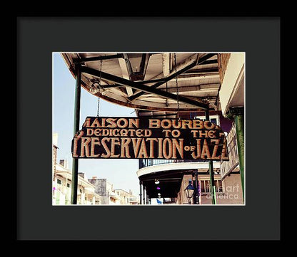 House of Bourbon New Orleans - Framed Print