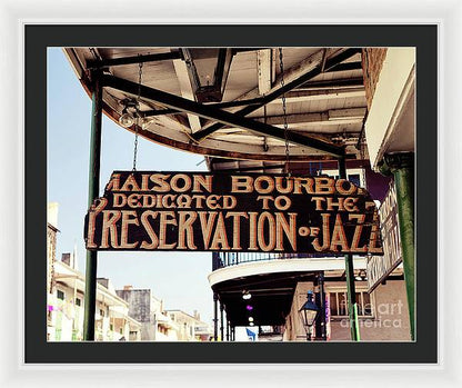 House of Bourbon New Orleans - Framed Print