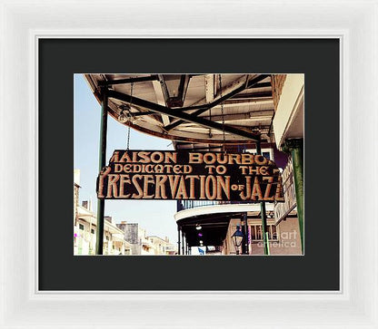 House of Bourbon New Orleans - Framed Print