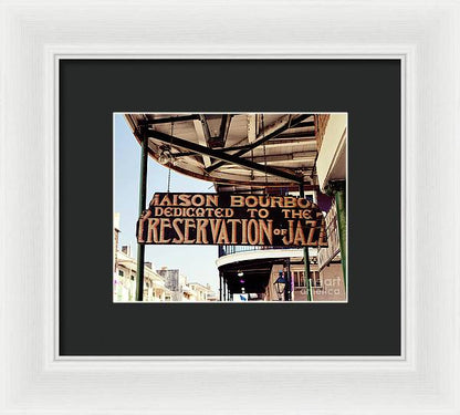 House of Bourbon New Orleans - Framed Print