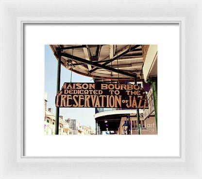 House of Bourbon New Orleans - Framed Print