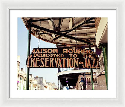 House of Bourbon New Orleans - Framed Print