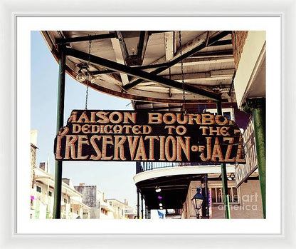 House of Bourbon New Orleans - Framed Print