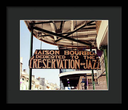 House of Bourbon New Orleans - Framed Print