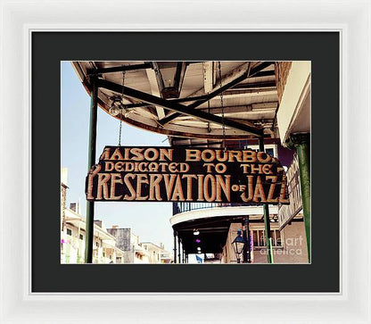 House of Bourbon New Orleans - Framed Print