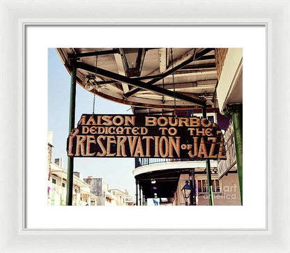 House of Bourbon New Orleans - Framed Print