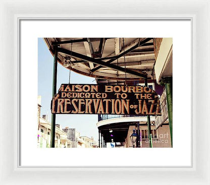 House of Bourbon New Orleans - Framed Print