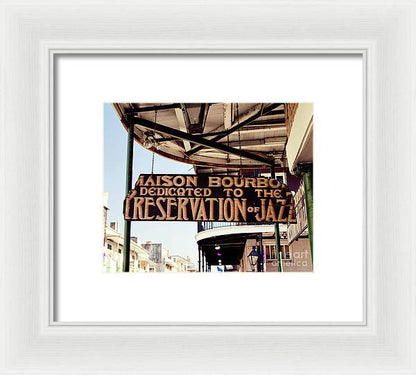 House of Bourbon New Orleans - Framed Print