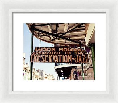 House of Bourbon New Orleans - Framed Print