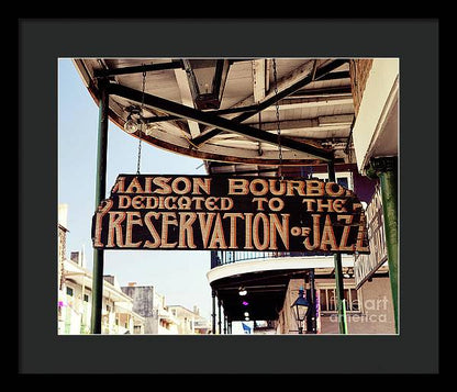 House of Bourbon New Orleans - Framed Print