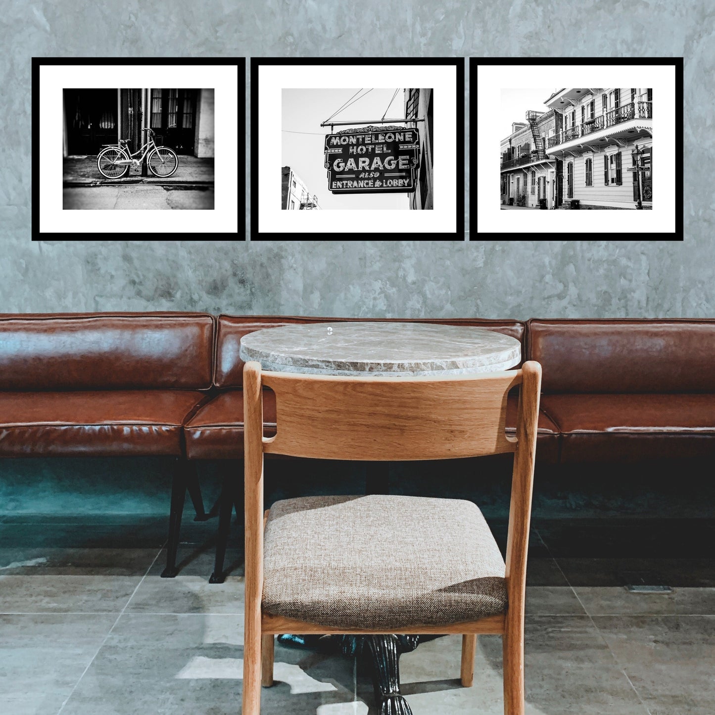 Black and White New Orleans Print Collection, New Orleans Art, Gallery Wall Set of 3, Canvas Wall Art, French Quarter Home Decor