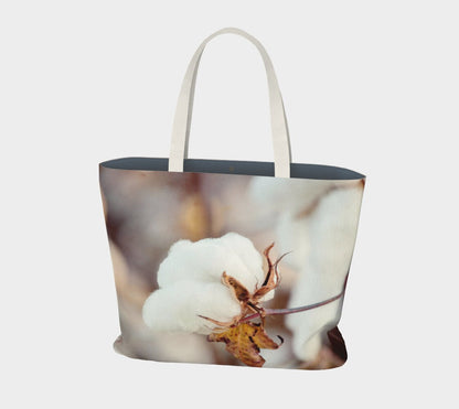 Rustic Cotton Photography Print | Large Lined or Unlined Tote Bag