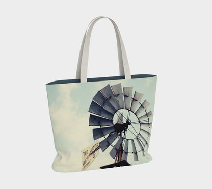 Rustic Windmill | Large Lined or Unlined Shoulder Tote Bag