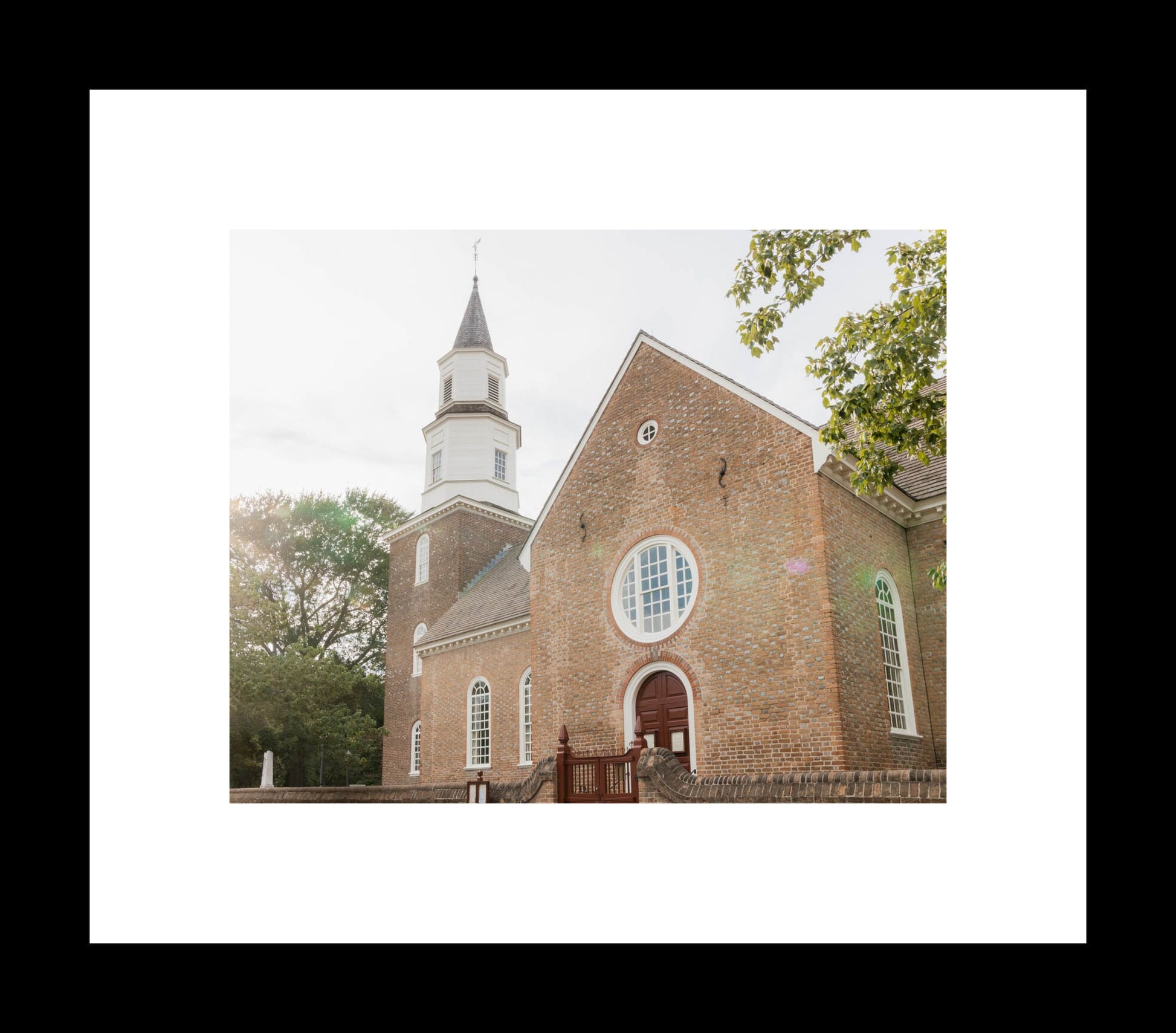 Williamsburg Virginia Photograph, Bruton Parish Episcopal Church, Travel Canvas Wall Art or Photography Print - eireanneilis