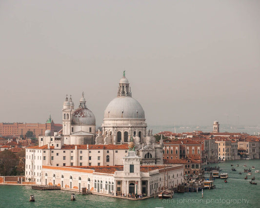 Venice Italy Photography Print, European Cityscape, Travel Landscape Art, Large Room Artwork, La Salute Church - eireanneilis