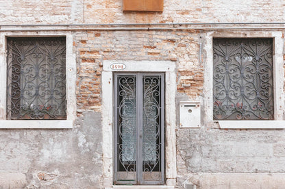 Venice Door Photography Print - Neutral Architecture Wall Art - European Travel Prints - Venetian Ironwork - eireanneilis