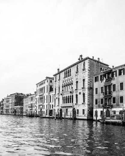 Black and White Venice Italy Art Print, Grand Canal Artwork, Italian Architecture, Unframed Print or Canvas - eireanneilis