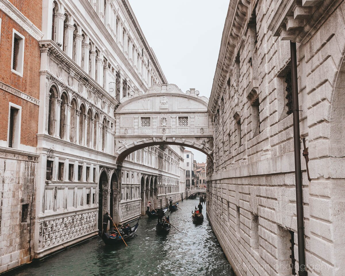 Venice Bridge of Sighs Landscape Print, Italian Landmark Photography, Unframed Canvas or Photo, Architecture Wall Art - eireanneilis