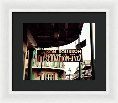 Maison Bourbon - New Orleans Framed Print