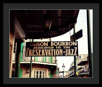 Maison Bourbon - New Orleans Framed Print