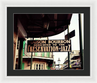 Maison Bourbon - New Orleans Framed Print