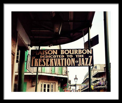 Maison Bourbon - New Orleans Framed Print