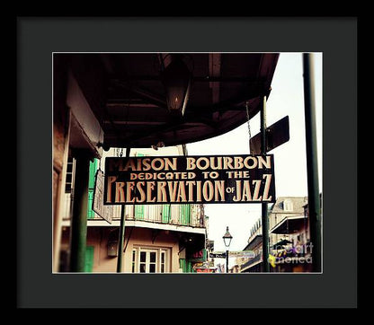 Maison Bourbon - New Orleans Framed Print